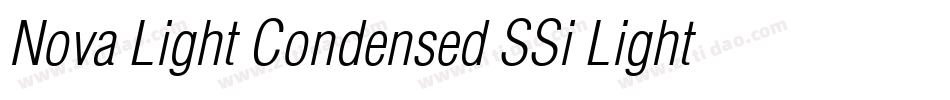 Nova Light Condensed SSi Light Condensed字体转换